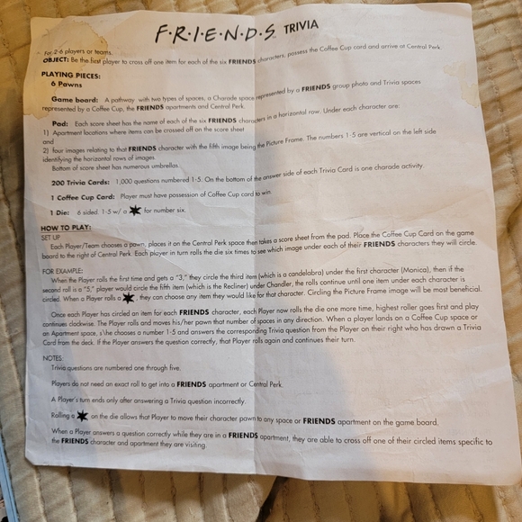 FRIENDS TRIVIA GAME LOT 13 - Picture 3 of 6
